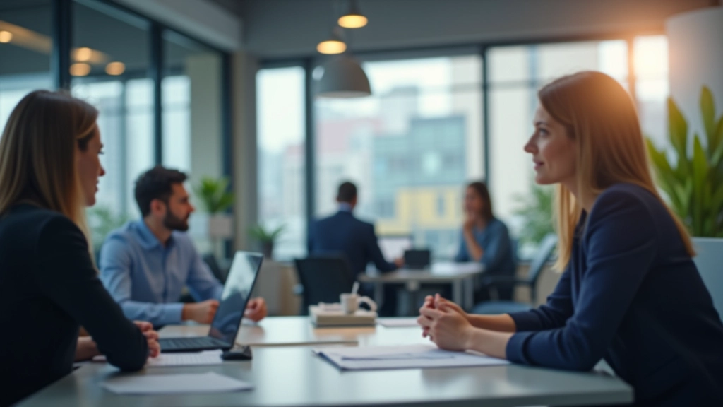 Arbeitsuchende in einem Arbeitsvermittlungszentrum mit Beratungsgesprächen