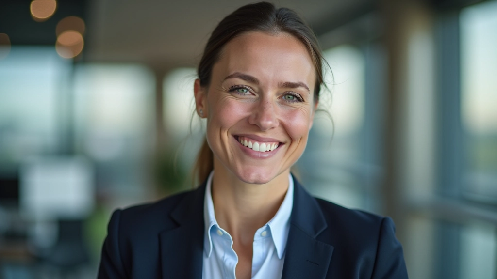 Sarah Müller, Technologie-Strategin, Porträt mit modernem Look